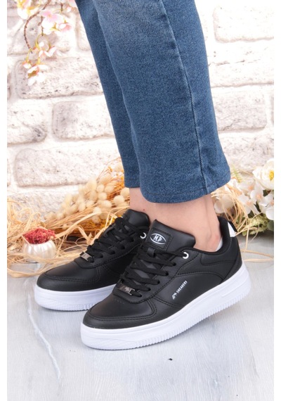 M.p 252 6049 Rahat Hafif Orijinal Ürün Kadın Sneaker Spor Ayakkabı Siyah - Beyaz
