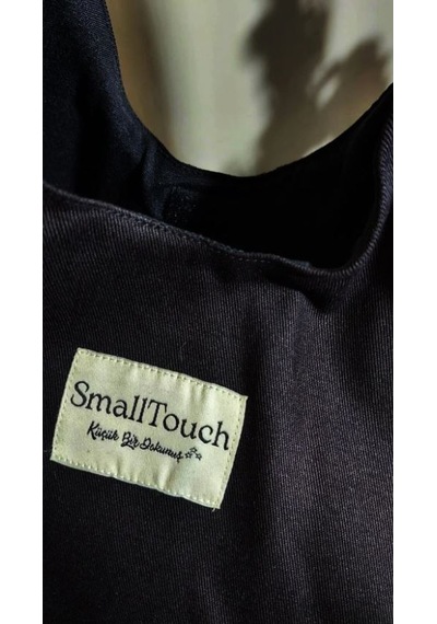 Smalltouch Kadın Kanvas Baget Cırt Kapamalı İç Astarlı Bez Omuz Çantası Siyah