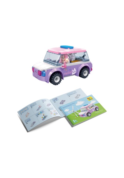 Ogi Mogi Toys Eğitici Bloklar Kız Arabası 136 Parça Yapı Seti