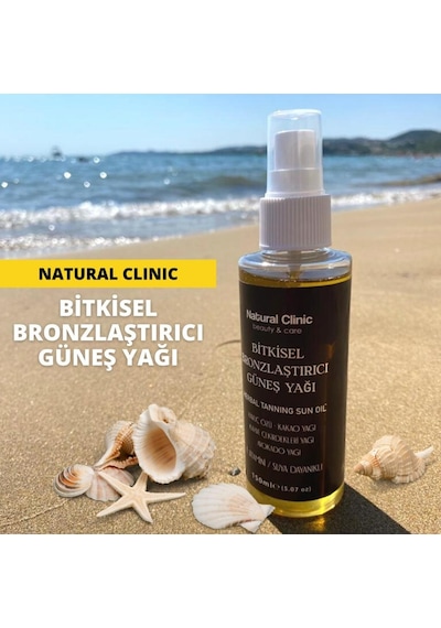 Natural Clinic Bitkisel Bronzlaştırıcı Güneş Yağı 150 ML