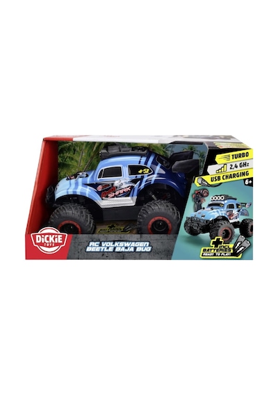 Dickie Toys Rc Volkswagen Beetle Monster Bug 23 Cm 2.4 Ghz 12 Km/s Usb Şarjlı Işıklı Uzaktan Kumandalı Araba Çok Renkli