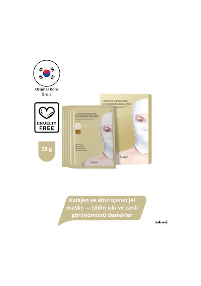 Sudee Luxegold Enriched Nourishing Gel Mask 1 Adet Kolajen Ve Altın İçeren Jel Maske