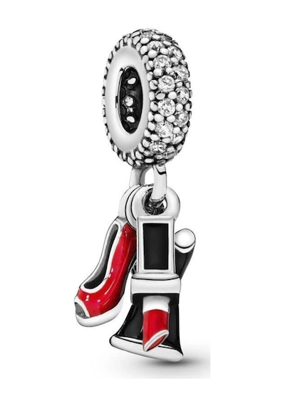 Nur Silver Sallantılı Ruj Elbise Ayakkabı Gümüş Charm Nur-bl00962