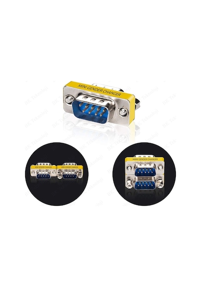 BK Teknoloji 9 Pin Rs-232 Db9 Erkek-Erkek Cinsiyet Değiştirici Bağlayıcı Adapt