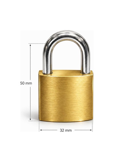 Orret Home 32 Mm Pirinç Gövdeli Asma Kilit Anahtarlı Kilit Paslan