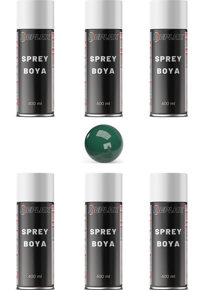 6 Adet Ral 6016 Türk Yeşili Sprey Boya 400 Ml.