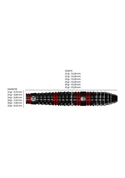 Harrows Ryan Searle Quick Point %90 Tungsten Dart Oku 22
