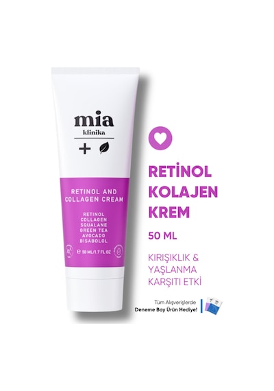 Mia Klinika Cilt Yenileyici Ve Yaşlanma Karşıtı Retinol Kolajen Krem 50 ML