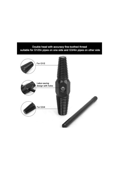 Aee Ters Dişli Kılavuz Boru Sökme Aparatı 1/2" Ve 3/4" Hasarlı Paslı Boru &amp Kırık Vida Çıkarıcı Sp