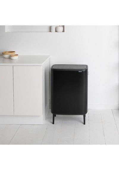 Brabantia Çöp Kutusu 60 Lt Bo Touch Dokunmatik Kapak Matt Siyah 1 Siyah