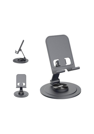 Go Des Gd-hd371 Ayarlanabilir Katlanabilir 360 Derece Dönebilen Telefon Ve Tablet Standı Gri
