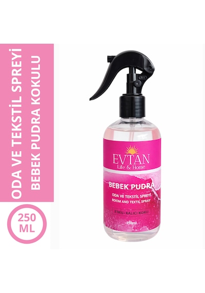 Evtan Life&home Bebek Pudrası Kokulu Oda Ve Tekstil Spreyi Oda Kokusu Room Spray 250 Ml Bebek Pudrası
