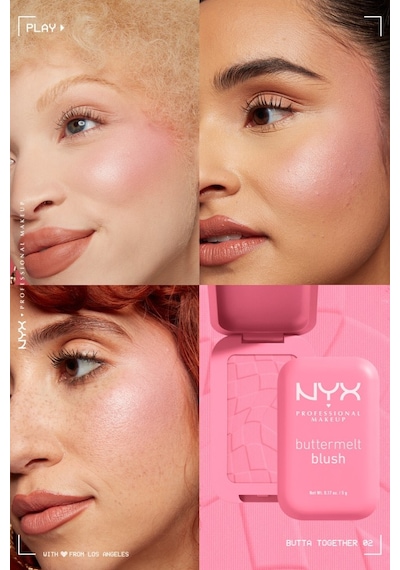 Nyx Professional Makeup Buttermelt Blush Kremsi Pudra Allık 02 Butta Together