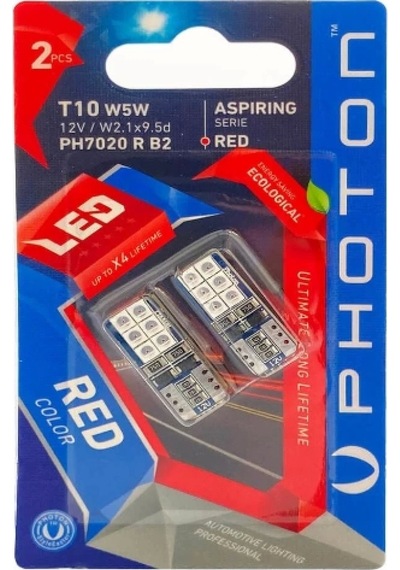 T10 W5w 6+6 Kırmızı Led