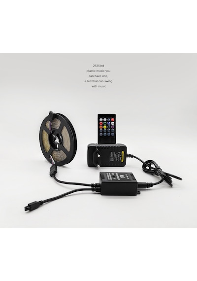 Led Set 5 Metre Muzik Ritmine Göre Adaptörlü Silikonsuz Model