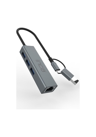 Inca Iutp-03t Usb3.0+tip-c Gigabit Rj45+3 Usb3.0 Çevirici Giriş:tip-a+tip-c Çıkış:eternet+3 Tip-a