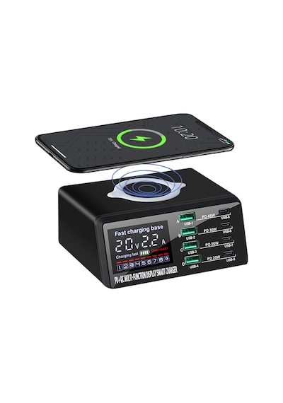 X9D 110W Çoklu Bağlantı Noktalı Akıllı Şarj Istasyonu + Kablosuz