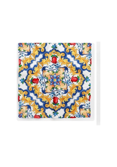 Lente Aksesuar Kadın Premium Desenli Boyun Çanta Ve Saç Fuları 70x70 Cm Sarı Desenli