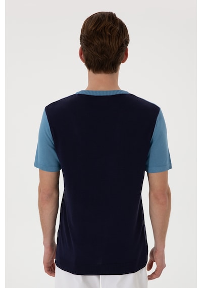 U.S. Polo Assn. Erkek Slim Fit Bisiklet Yaka Lacivert Tişört 50306459-VR033