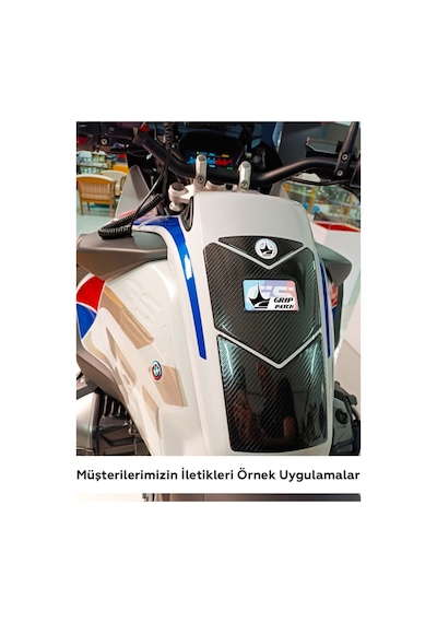 Bmw Gs R1250 2021 Ile Uyumlu Kaydırmaz 6d Karbon Tank Pad Gc14 KARBON