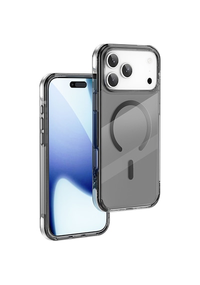 Apple Uyumlu iPhone 17 Pro Max Kılıf M-safe Özellikli Wiwu Mcc-702 Titanyum Pro Serisi Sert Pc Kapak Siyah Siyah