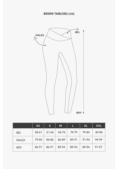 Los Ojos Siyah Çapraz Bel Detaylı Cross Waist Tayt Envelope Envelope Siyah Envelope Siyah