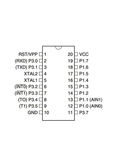 At89C4051-24Pu 8-Bit 24Mhz Mikrodenetleyici Dıp-20