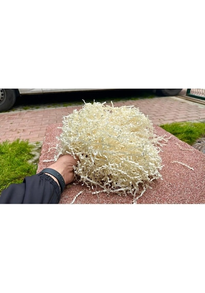 Ekru Z Zigzag Kırpık Kağıt 100 Gr Hediye Kutu İçi Dolgu & Süsleme Malzemesi