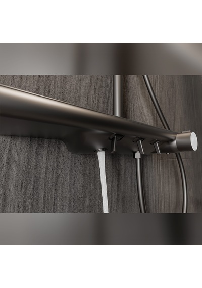 Fg-p4057t Mat Füme Termostatik Duş Takımı