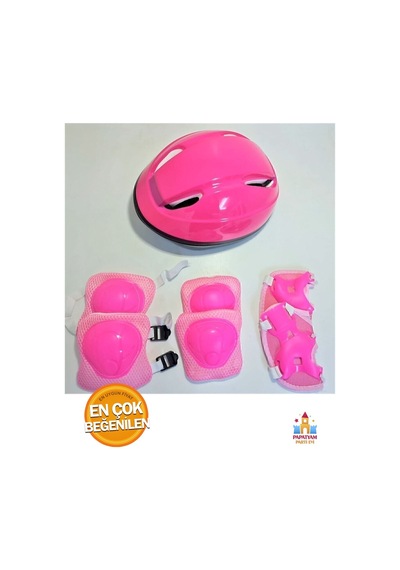 Çocuklar İçin F-sports Kask Ve Dirseklik Takımı - Mutlu Çocuklar İçin Güvenli Spor Ekipmanı Pembe