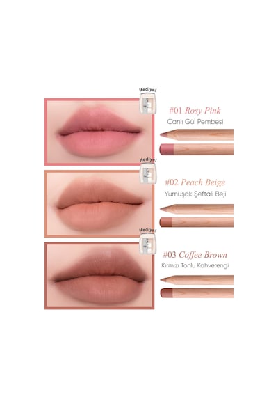 Clio Velvet Lip Pencil Set 06 Vanilla Coral
