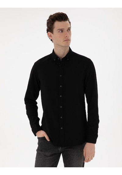 Pierre Cardin Erkek Siyah Gömlek Desenli 50301583-vr046 Siyah