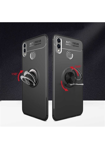 Huawei Honor 8C Kılıf Yüzüklü Magnetli Ravel Case