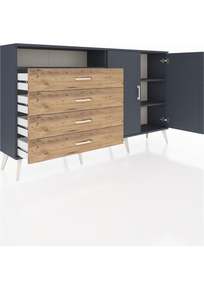 Arges Konsol 3 Raflı 4 Çekmeceli 2 Kapaklı 176x30x99 Antrasit-antrasit/çam Antrasıt/atlas Çam - Antrasıt Arges Konsol 3 Raflı 4 Çekmeceli 2 Kapaklı 176x30x99 Antrasit-antrasit/çam Antrasıt/atlas Çam - Antrasıt