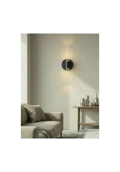 Bubbleflux Small 31 Cm Modern Tasarım Led Aplik - Duvar Lambası - Siyah - Pilli - Günışığı Siyah Pilli
