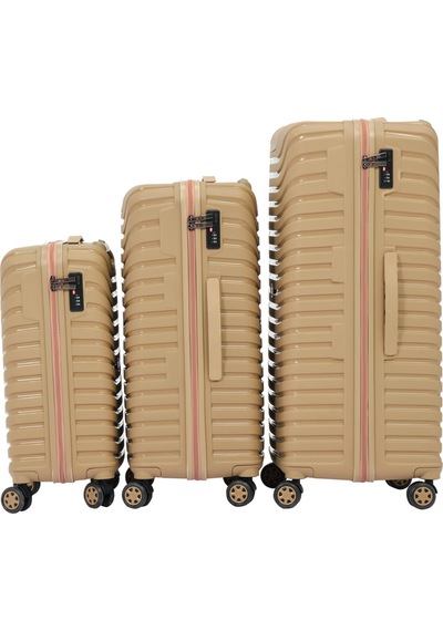 Keo-plus Gold 3 Lü Set Silikon Kırılmaz Pp Valiz Çok Renkli