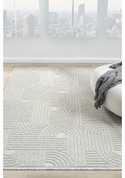 Mariesse Home Lara İskandinav Dokuma Bukleli Modern Salon Halısı Mutfak Halısı Koridor Halısı Yolluk 623-gri