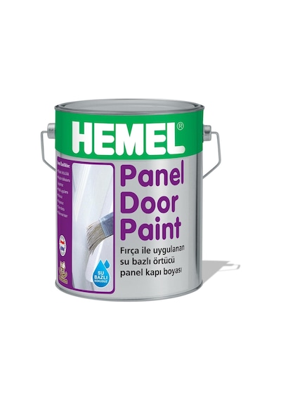 Hemel Su Bazlı Panel Kapı Boyası 0.75 L Polar Beyaz