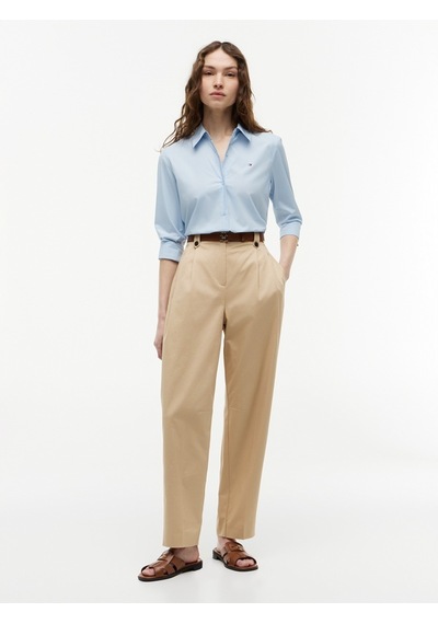 Tommy Hilfiger Ess Poplın Regular Shırt Kadın Mavi Gömlek - Ww0ww47169