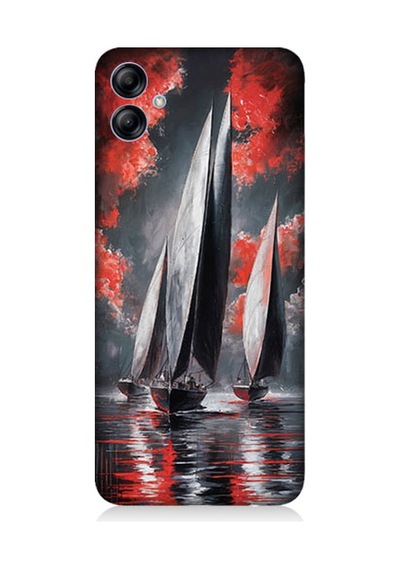 Samsung Galaxy A04e Uyumlu Yelkenli Yolculuk Desenli Silikon Kılıf
