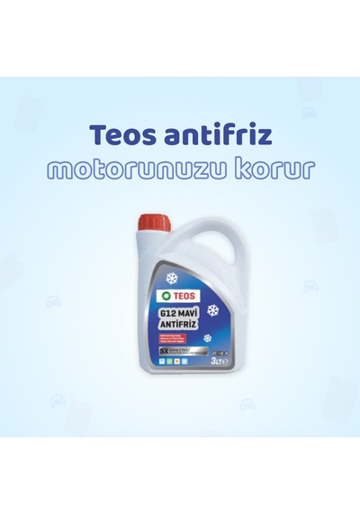 Teos -40 Derece Mavi Antifriz 3 Lt Oto Koku Mavi Teos Antifriz N11.130
