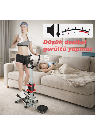 Dikey Eliptik Stepper Ev Egzersiz Aleti Dirençli İpli Vücut Destekli Gösterge Direnç Lastiği Hediye