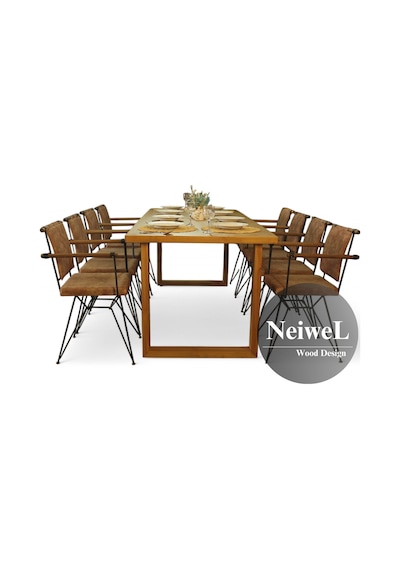 Neiwel Loen Doğal Ahşap Mutfak Ve Yemek Masası-70-120 Açık Ceviz
