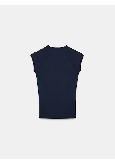 Dilvin 32894 V Yaka Fit T-shirt-k.lacivert