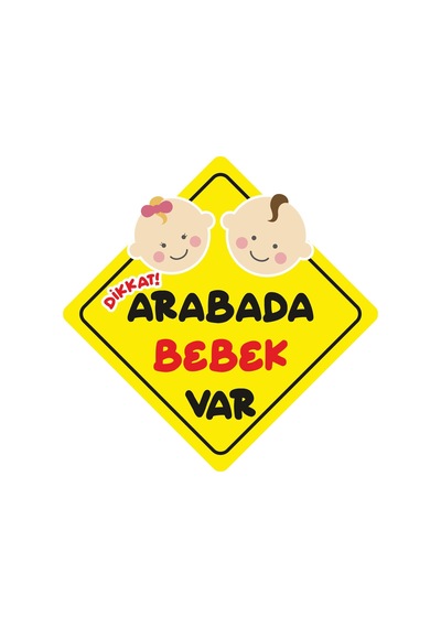 Arabada Bebek Var Sticker Oto Araba Sticker 19 X 19 Cm