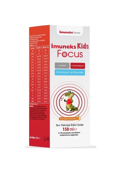 Imuneks Kids Focus Sıvı Takviye Edici 150ml