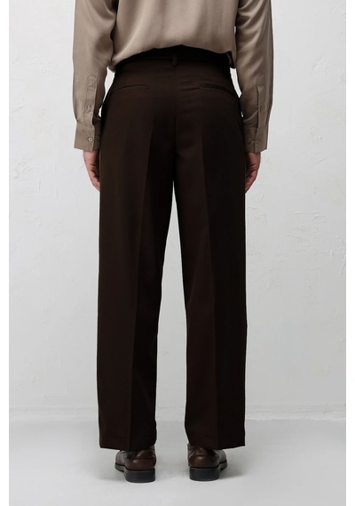 Antioch Relaxed Fit Pileli Erkek Pantolon Koyu Kahve