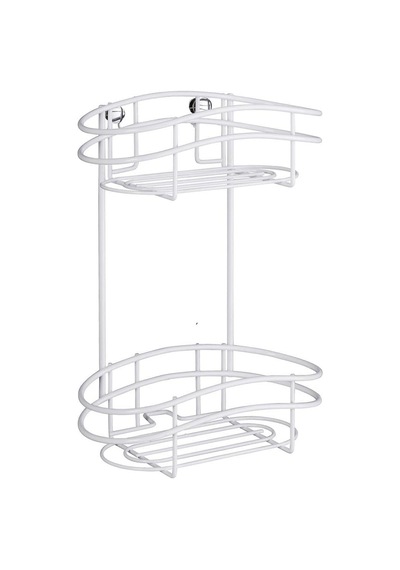 Wenko 2 Katmanlı Duvar Rafı Classic Plus - Banyo Rafı, Çelik, 24 X 32,5 X 15 Cm, Beyaz Diğer