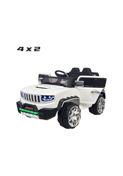 Jeep Akülü Araba 0-8 Yaş Beyaz
