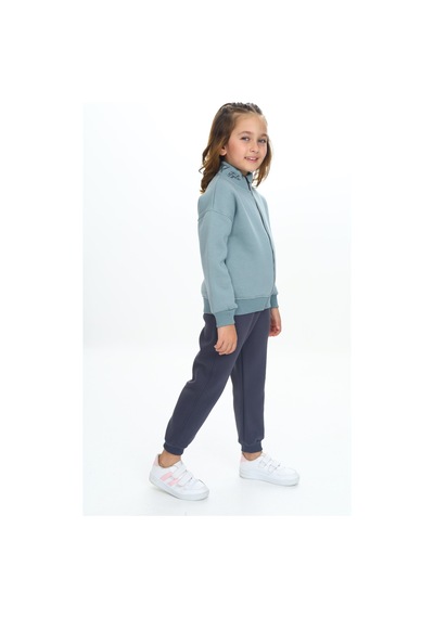Toontoy Kids Toontoy Kız Çocuk Tnty Style Nakışlı Eşofman Takım Koyu Mavi